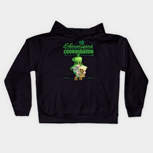 Shenanigans Coordinator St Patricks Day Gnomes Cute Green Kids Hoodie